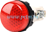 S224K7, Светосигнальная арматура красная,  установочный диаметр 22 мм (без лампы) (20  шт. уп.)
